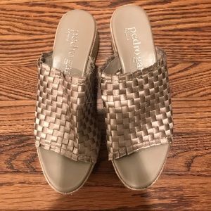 Pedro Garcia Woven Slide Wedges - 38.5